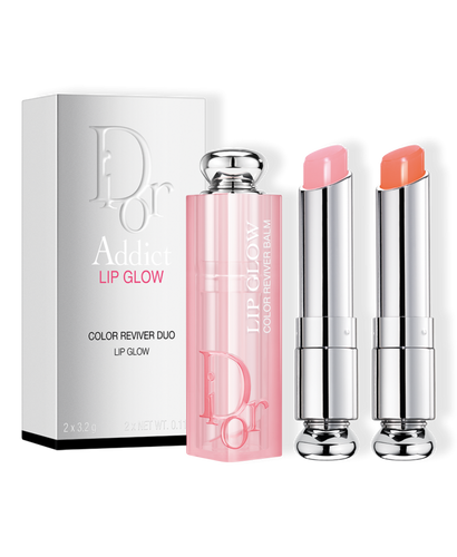 Dior Addict Lip Glow Lip Balm Lip Kit - 004 Coral +001 Pink