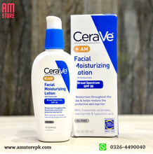 Load image into Gallery viewer, CERAVE AM OIL FREE FACIAL MOISTURIZING LOTION SPF 30 (89ML)