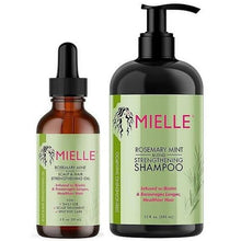 Load image into Gallery viewer, Mielle Organics Rosemary Mint  Strengthening Hair Oil and Shampoo