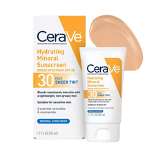 Load image into Gallery viewer, Cerave Hydrating Mineral Sunscreen SPF 30 Face Sheer Tint 50ml
