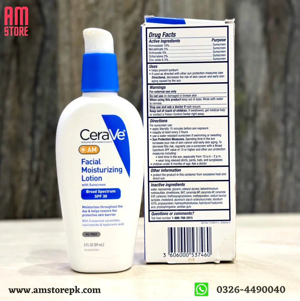 CERAVE AM OIL FREE FACIAL MOISTURIZING LOTION SPF 30 (89ML)