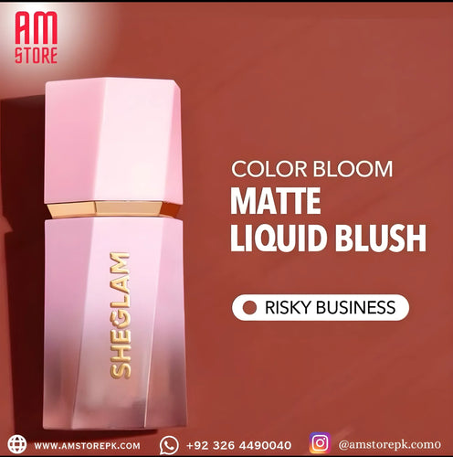 SHEGLAM COLOR BLOOM LIQUID BLUSH MATTE ( RISKY BUSINESS )